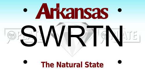 SWRTN Arkansas License Plate