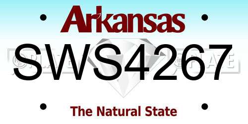 SWS4267 Arkansas License Plate