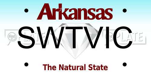 SWTVIC Arkansas License Plate