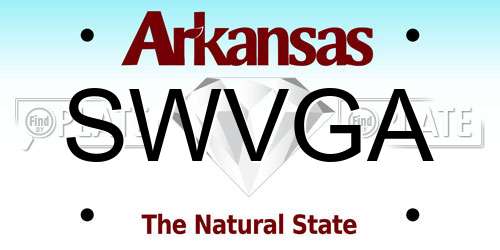 SWVGA Arkansas License Plate