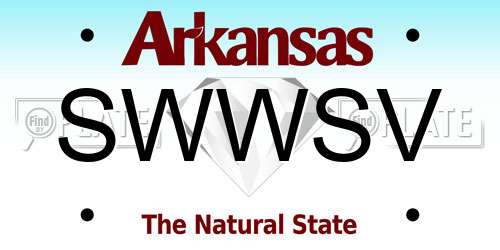 SWWSV Arkansas License Plate