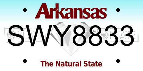 SWY8833 Arkansas License Plate
