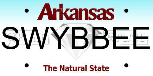 SWYBBEE Arkansas License Plate