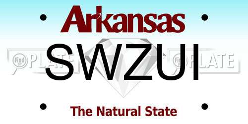SWZUI Arkansas License Plate