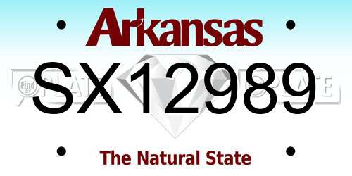 SX12989 Arkansas License Plate