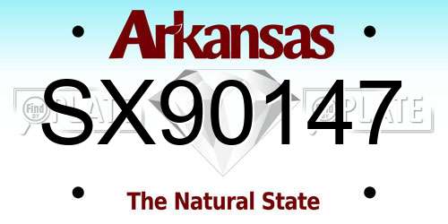 SX90147 Arkansas License Plate