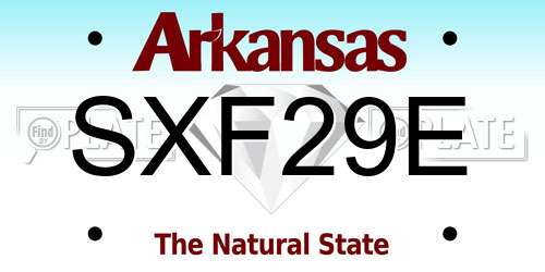 SXF29E Arkansas License Plate