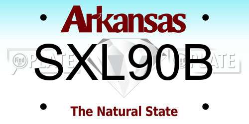 SXL90B Arkansas License Plate