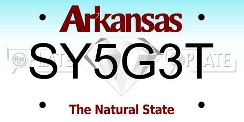 SY5G3T Arkansas License Plate