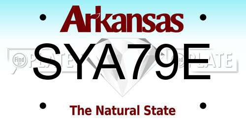 SYA79E Arkansas License Plate