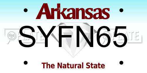 SYFN65 Arkansas License Plate