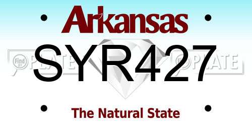 SYR427 Arkansas License Plate