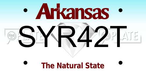 SYR42T Arkansas License Plate