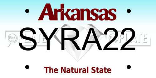 SYRA22 Arkansas License Plate