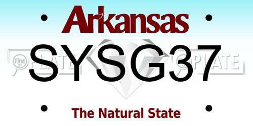SYSG37 Arkansas License Plate