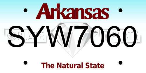SYW7060 Arkansas License Plate