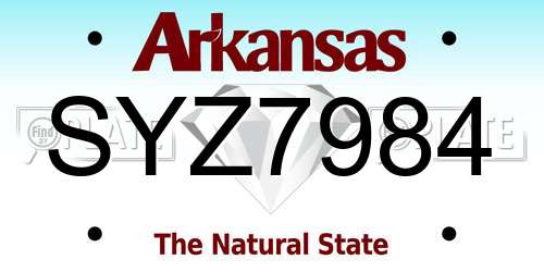 SYZ7984 Arkansas License Plate