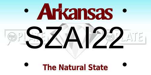 SZAI22 Arkansas License Plate