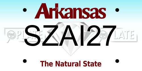 SZAI27 Arkansas License Plate