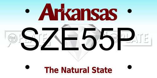 SZE55P Arkansas License Plate