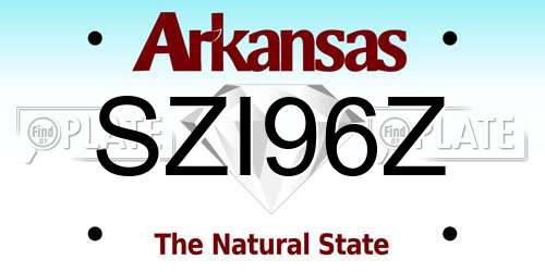 SZI96Z Arkansas License Plate