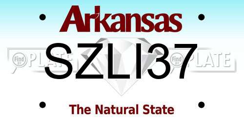 SZLI37 Arkansas License Plate