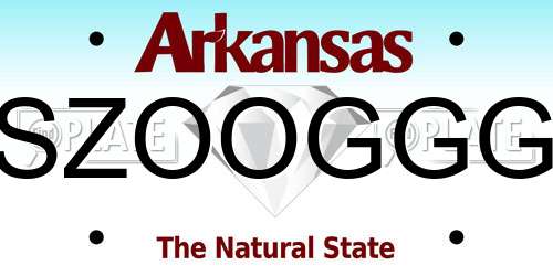 SZOOGGG Arkansas License Plate