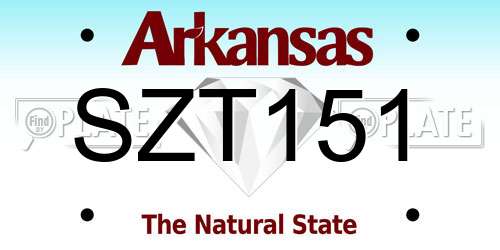 SZT151 Arkansas License Plate