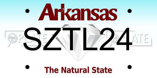 SZTL24 Arkansas License Plate