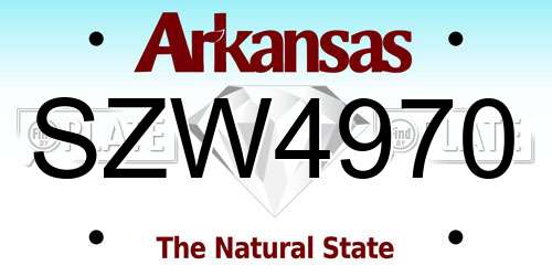 SZW4970 Arkansas License Plate