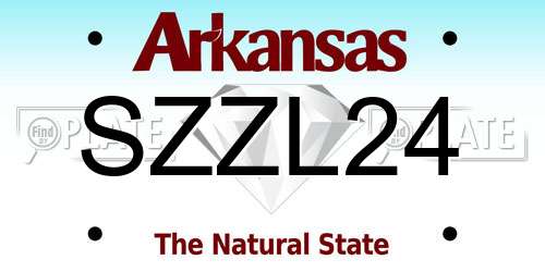 SZZL24 Arkansas License Plate