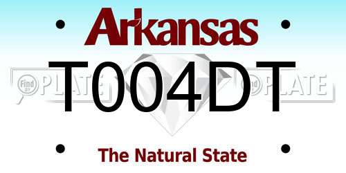 T004DT Arkansas License Plate