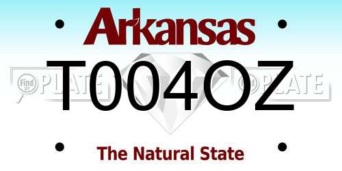 T004OZ Arkansas License Plate