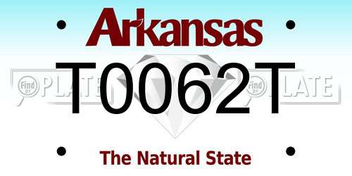 T0062T Arkansas License Plate