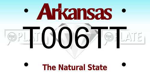 T006TT Arkansas License Plate