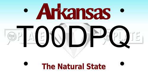 T00DPQ Arkansas License Plate
