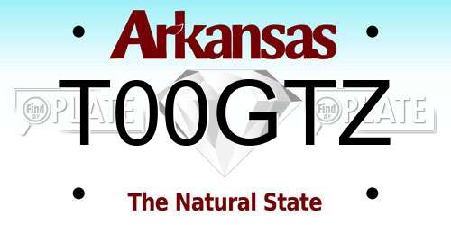 T00GTZ Arkansas License Plate