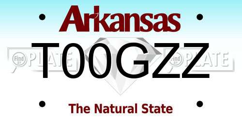 T00GZZ Arkansas License Plate