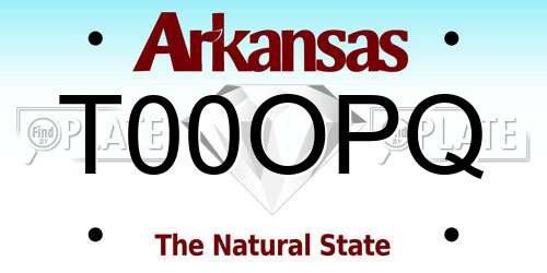 T00OPQ Arkansas License Plate