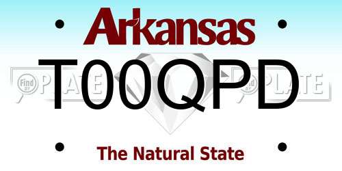 T00QPD Arkansas License Plate