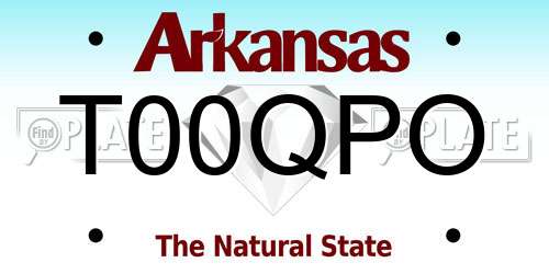 T00QPO Arkansas License Plate