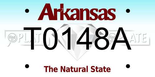 T0148A Arkansas License Plate