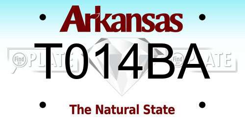 T014BA Arkansas License Plate