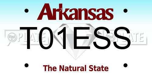 T01ESS Arkansas License Plate