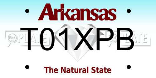 T01XPB Arkansas License Plate