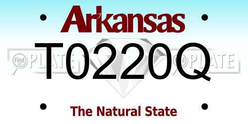 T0220Q Arkansas License Plate