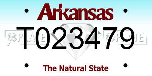 T023479 Arkansas License Plate