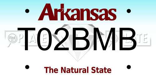 T02BMB Arkansas License Plate