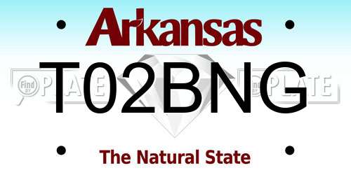 T02BNG Arkansas License Plate