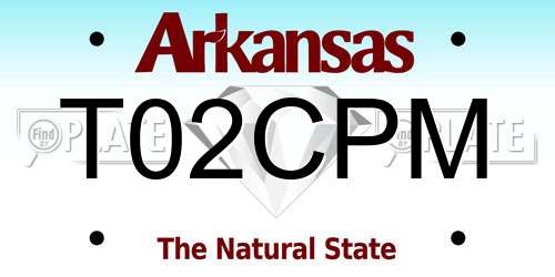 T02CPM Arkansas License Plate